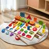 Montessori Kids Wooden Sorting Stacking Toys Shape Color Colorful Block Educational Learning Toys for Boys Girls Birthday Gift