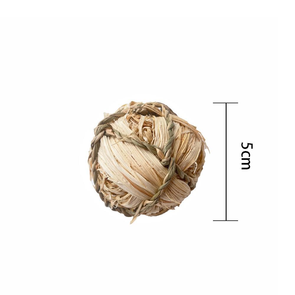 Natural Handmade Woven Rattan Teething and Chew Toy for Rabbits, Hamsters, and Chinchillas - Boredom Relief Ball