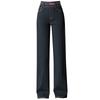 FiveFive Women's Spring and Autumn High-waist Wide Leg Jeans Elastic Waist Slimming Oversized Mother Long Pants