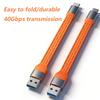 15Cm Handy Type C Cable Silicone Braid Shielding TPE Shock Resistant 40Gbps High Speed Data Transmission 100W Boost Charging