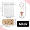30 Set Keychains Collection with Thank You Cards and Bag Wedding and Birthdays Party Souvenir Keyring for Gifting