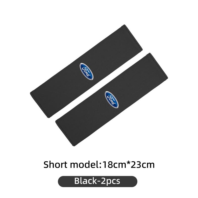 KLKR3 Suede Car Seat Belt Shoulder Guard Anti-Wear Soft Wear Resistant For Ford Focus Mk2 Mk3 Mk4 Fiesta Ranger Mondeo S-MAX Kuga