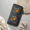 Cartoon Robot Skate Print Long Wallet Fashion Faux Leather Casual Purse for Cards Cash Holder