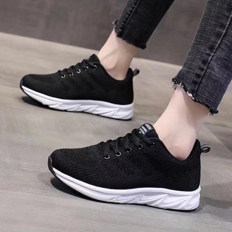 Trendy Sports Shoes 2024 New Lightweight Casual Shock-absorbing Running Flat Bottom Vulcanized Women's Shoes Platform Sneakers