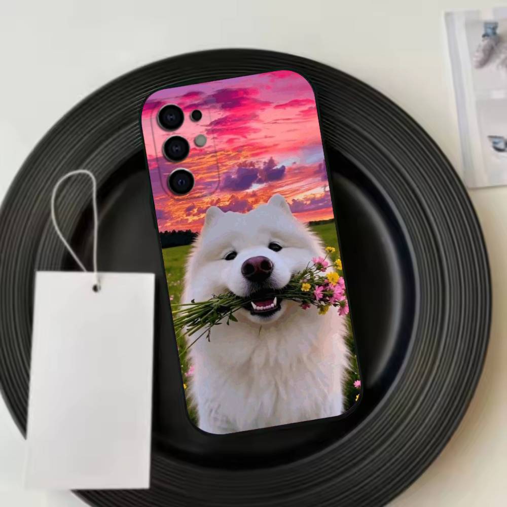F-Funny Dog Phone Case For Samsung S25,S24,S21,S22,S23,S30,Ultra,S20,Plus,Fe,Lite,Note,10,Black Cover