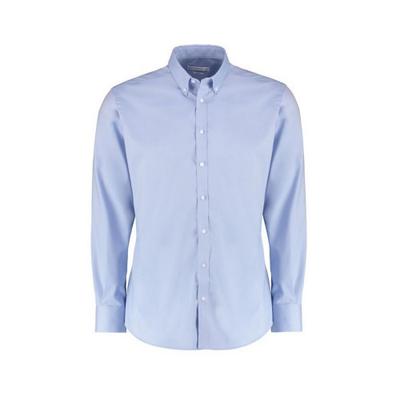 Kustom Kit Mens Oxford Stretch Slim Long-Sleeved Shirt