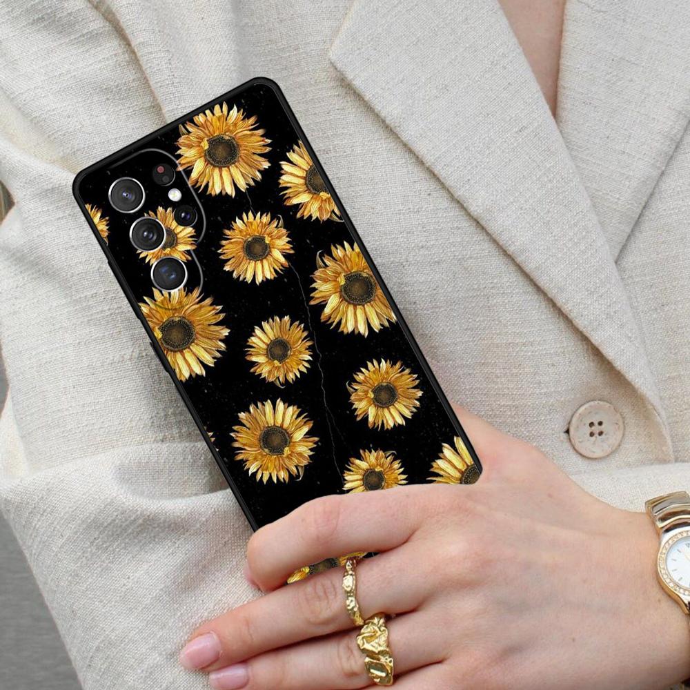Sunflower Floral Cell Phone Case for Samsung Galaxy S26 Ultra S25 S24 S23 S22 S21 S20 Note10 Cover