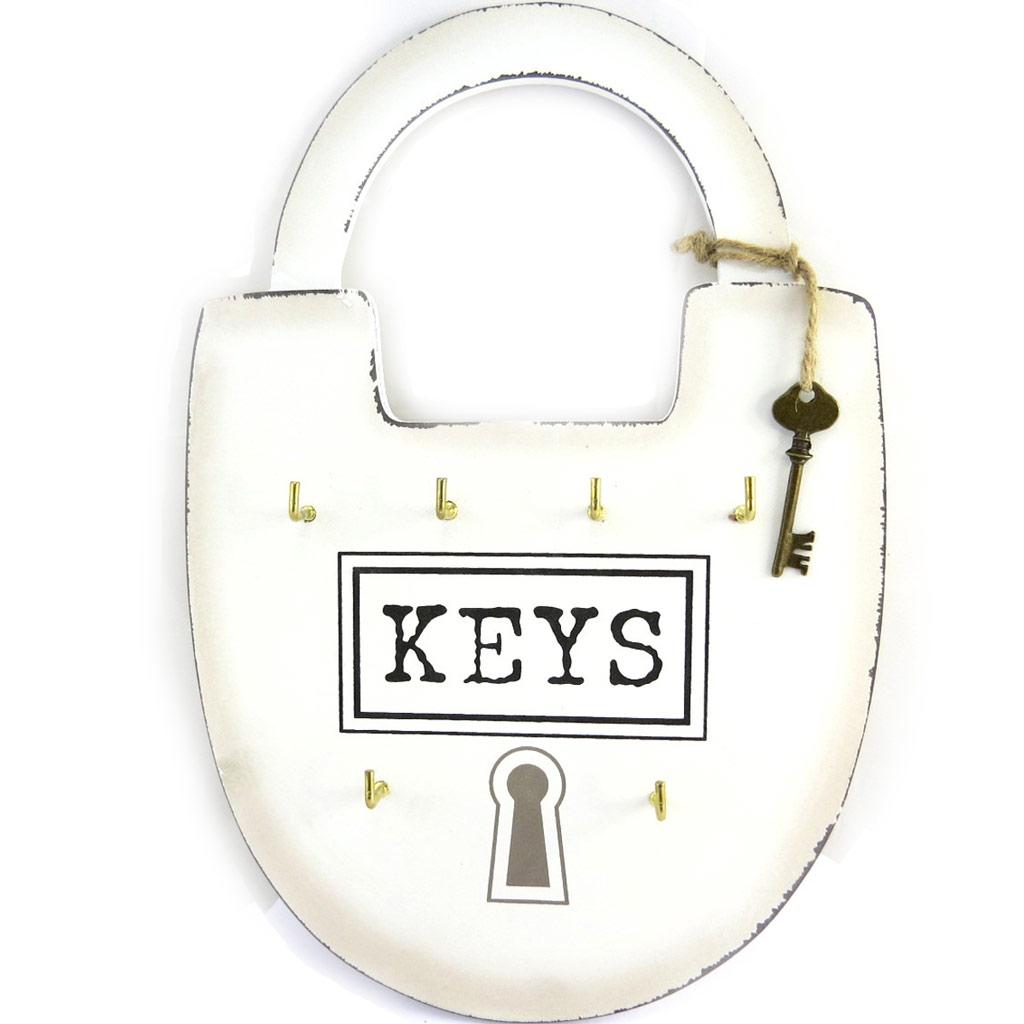 Les Trésors De Lily [M9058] - Boite à clés 'Mega Cadenas' ivoire (6 clés) - 23x35 cm