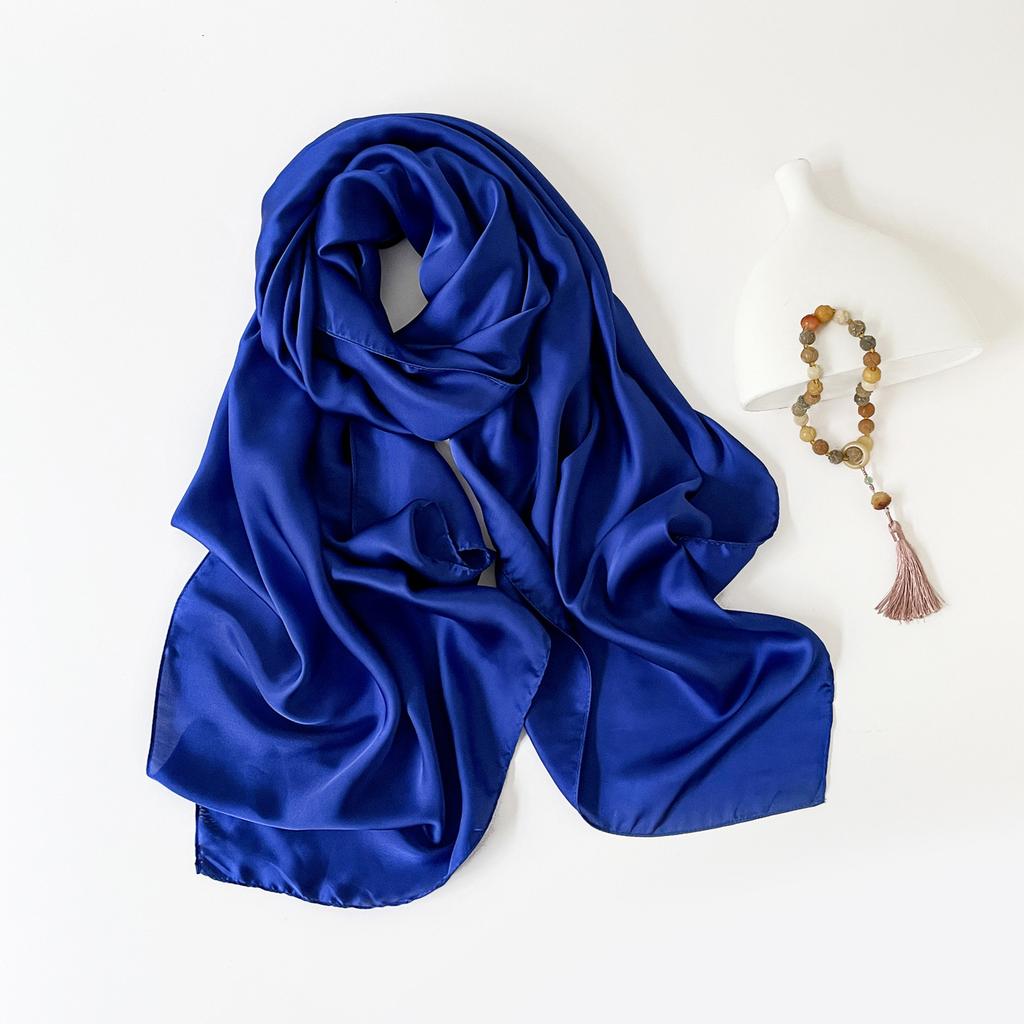 Solid Color Headscarf Long Scarf Women'S Silk Scarf Hot-Selling Scarf Scarf Shawl Multi-Purpose Hijab