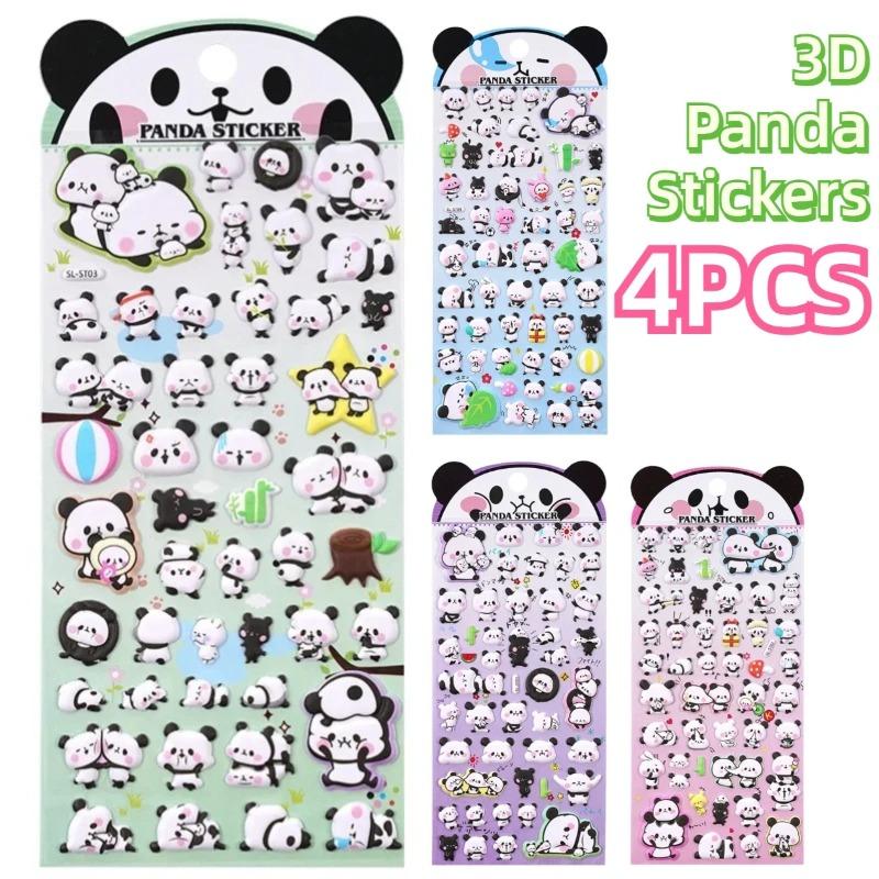 3D Panda Stickers, DIY Materials for Children's Handcraft, Post-it Notes, Stationery, Decorative Stickers, Children's Gifts