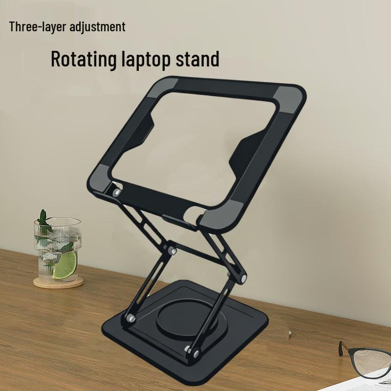 Adjustable Dual Foldable Laptop and Tablet Cooling Stand with 360° Rotation