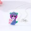 2Pieces/Set Heart Pendant Magnet Matching Necklace Colorful BFF Friend Girlfriend Relationship Gift Valentines Day