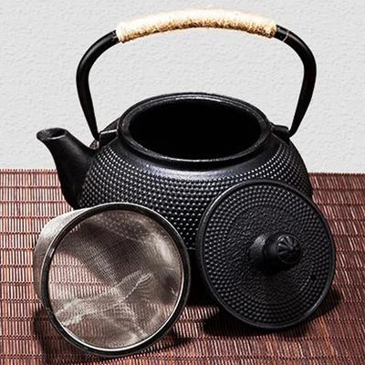 300/1200ml Preto Japonês Ferro Fundido Bule Chaleira de Ferro Tetsubin Bule Vem Coador Flor Chá Conjunto Decoração Ornamento