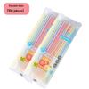 ZISIZ Disposable Colored Straight & Bent Straws