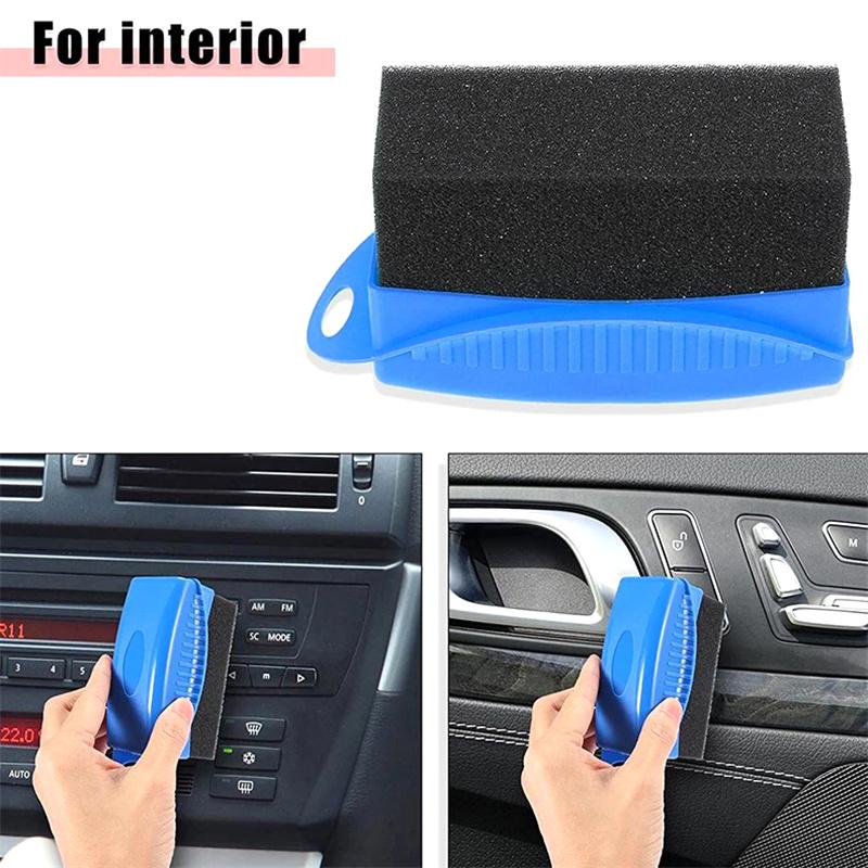 Auto Rad Polier Wachs Schwamm Bürste Mit Abdeckung Abs Waschen Reinigung Reifen Kontur Dressing Applikator Pads Detail Zubehör
