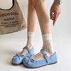 French small fragrant style flat bottom shallow mouth single shoes women's 2025 new spring versatile skirt ballet Mary Jane shoes