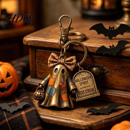 Durable Halloween Pendant 1/2Pcs Spirit Boo Crew Ghost Keychain Spooky Accessory