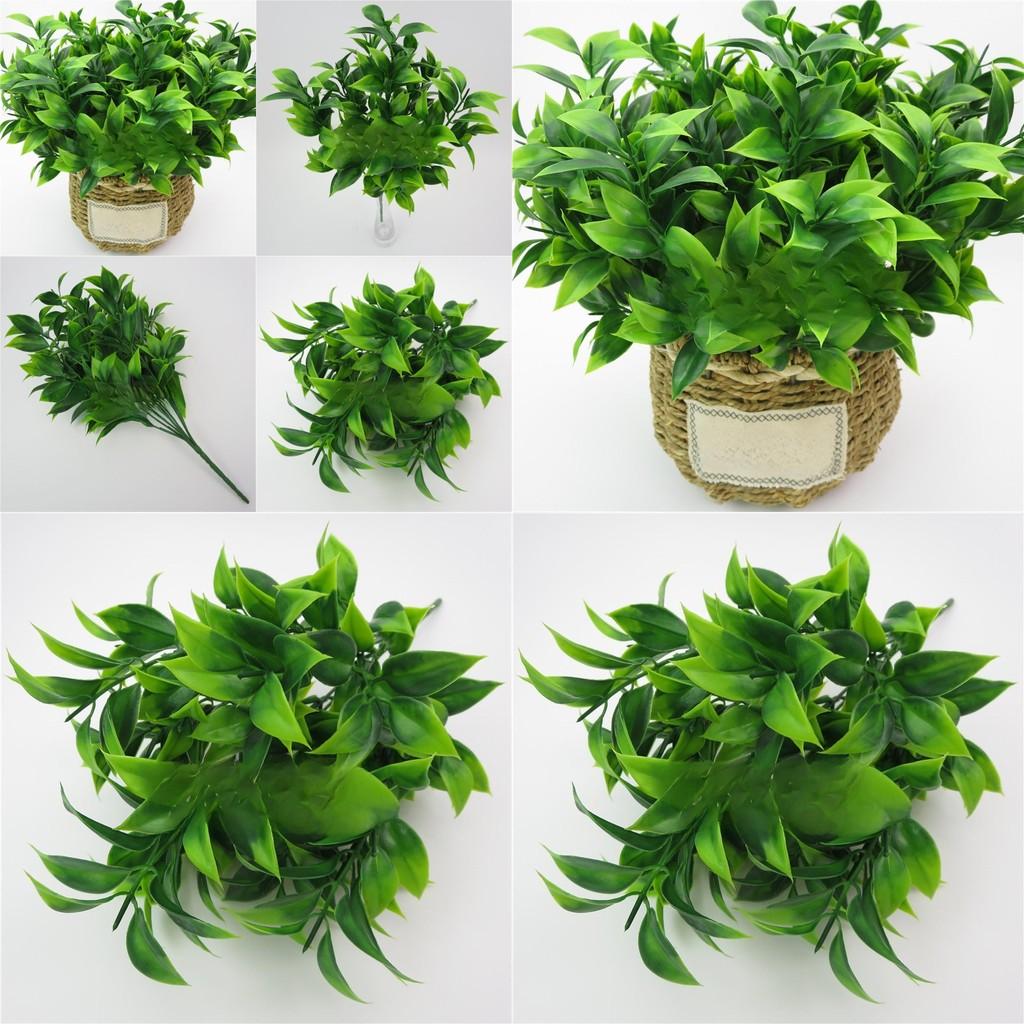 Plastic Citrus Reticulata Blanco Leaf Plant Wall Decor For Garden Landscaping And Indoor Decoration