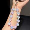 New Super Immortal Phone Chain Crystal Flower Phone Hanging Decoration Temperament Bag Pendant Wrist Style Anti Lost Phone Rope