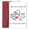 1pc Nurse Appreciation Greeting Cards with Envelopes, Thank You Notes for Healthcare Workers Blessing Cards
