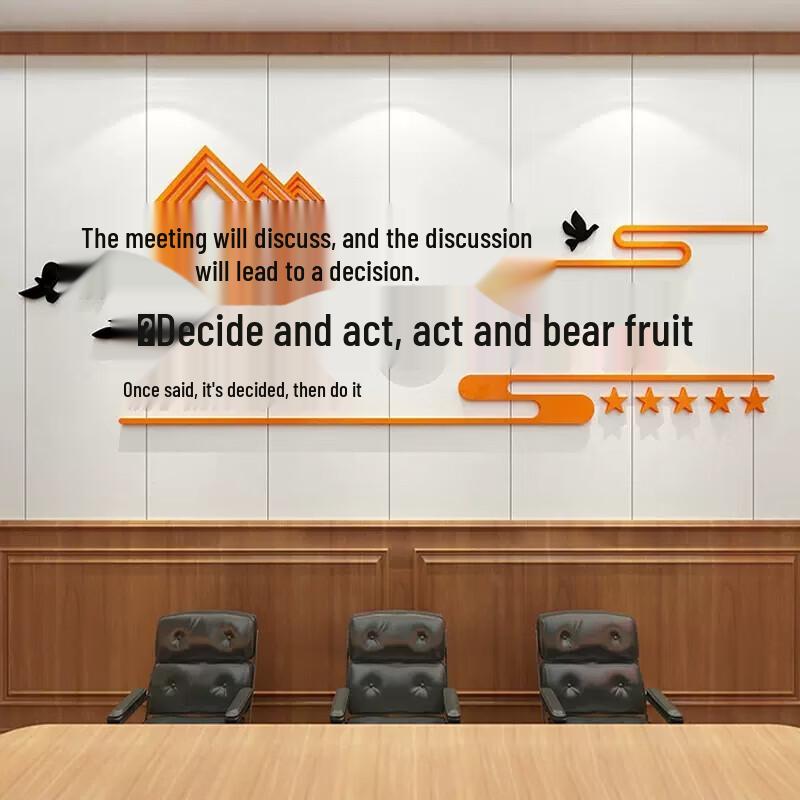 Minimalist Acrylic Meeting Room Wall Decor
