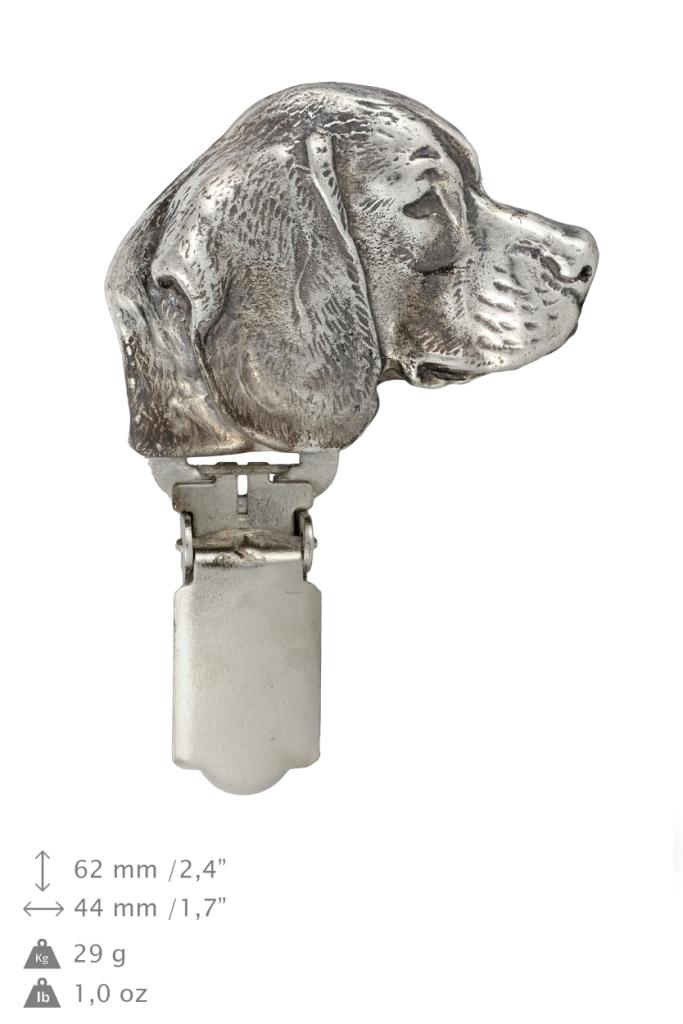 Beagle – Brooch with a clip, holder for a start number – Design 02 | Art-Dog