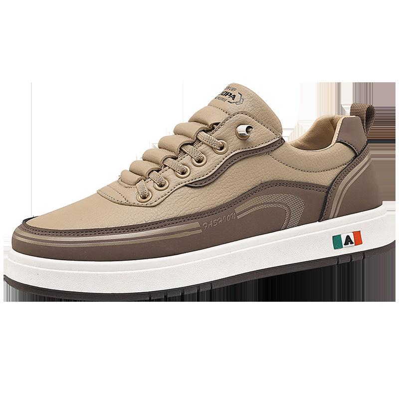 

Мужская обувь 2025 года, новые спортивные туфли для отдыха, маленькие белые туфли, универсальные, дышащие, трендовые, для доски, интернет-магазин 44 хаки