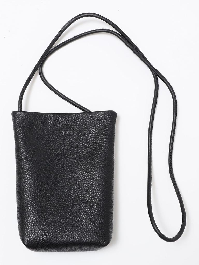 Ships Colors Men's Leather Sacoche Bag, Black, 218400002, One Size