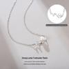 Sterling Silver Freshwater Pearl Wave Necklace - Chic Design Clavicle Chain
