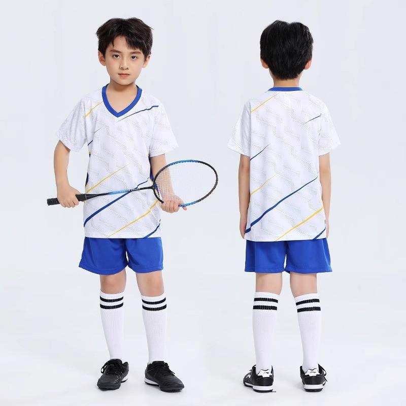 Kids Sports Set Breathable Quick-Dry T-Shirt Shorts Badminton Tennis Jump Rope School Training Unisex