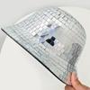 Discobuckethat Glitter Glass Sequin Fisherman Hat With Sun Protection For Nightclub And Party