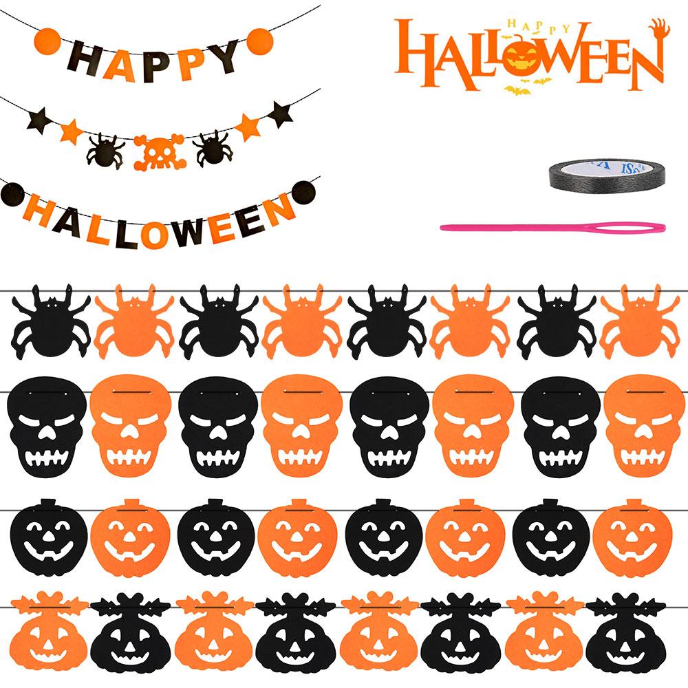 Halloween Decorations - Happy Halloween Banner | Hanging Halloween Party Decorations for Indoor Outdoor