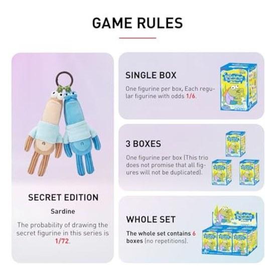 POP MART SpongeBob Bikini Bottom Buddies Funny Plush Toy Series1 Piece Gacha Blind Box Figure Plastic Model Premium PVC Sofubi Original Character