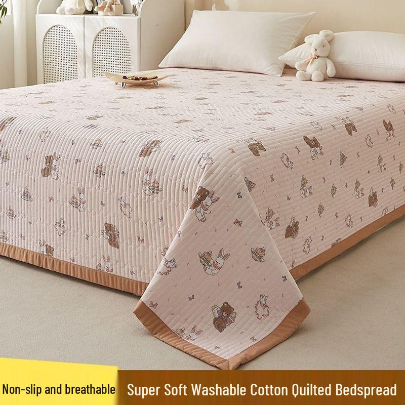 Premium Non-Slip Washable Cotton Quilted Bed Cover for All Seasons