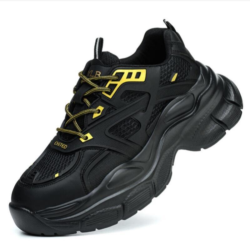 Women'S Lightweight Safety Shoes Steel Toe Safety Protection Anti-Smash Anti-Stabbing Safety Shoes Soft Sole Not Tired Feet
