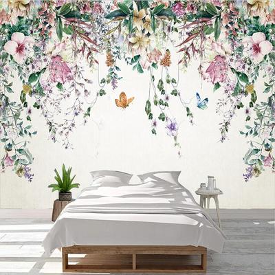 Papier peint 3D moderne aquarelle vigne fleur Photo peintures murales salon chambre romantique décor à la maison fresque Papel De Parede 3 D