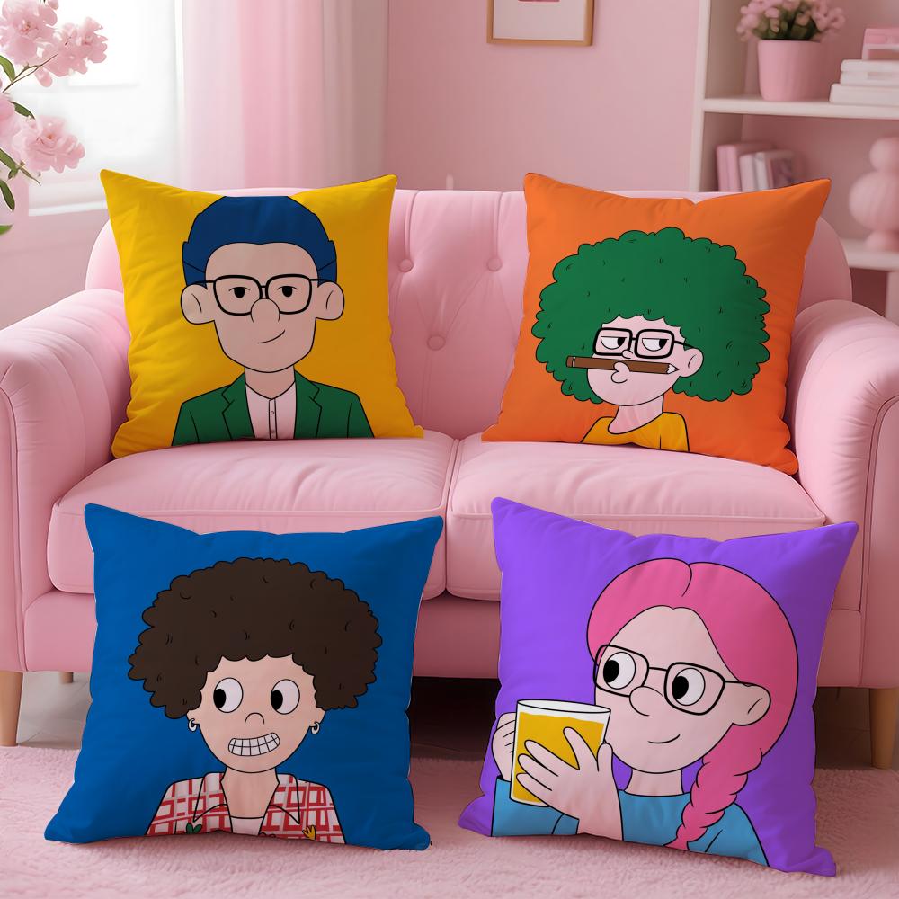 PPop ManS Cushion Cover Soft Plush Throw Pillow Cushion CoverDoubleSided Printed Pillow Case for Sofa Home Decor