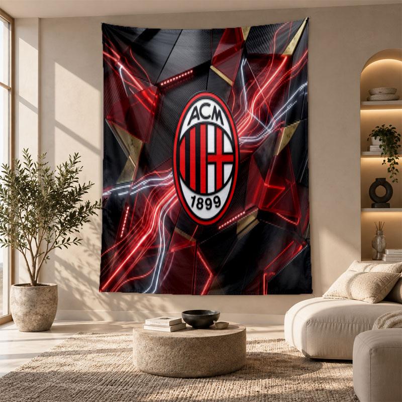 Dekoratif Duvar Halısı, AC Milan Baskılı Duvar Sanatı, Yatak Odası Arka Planı İçin Hafif Duvar Askısı