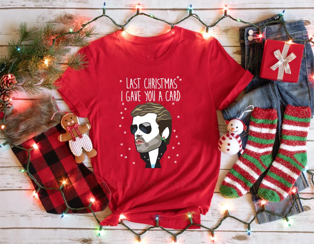 Last Christmas Wham Card RED Shirt Christmas Gift Family DS893 Unisex T-Shirt S