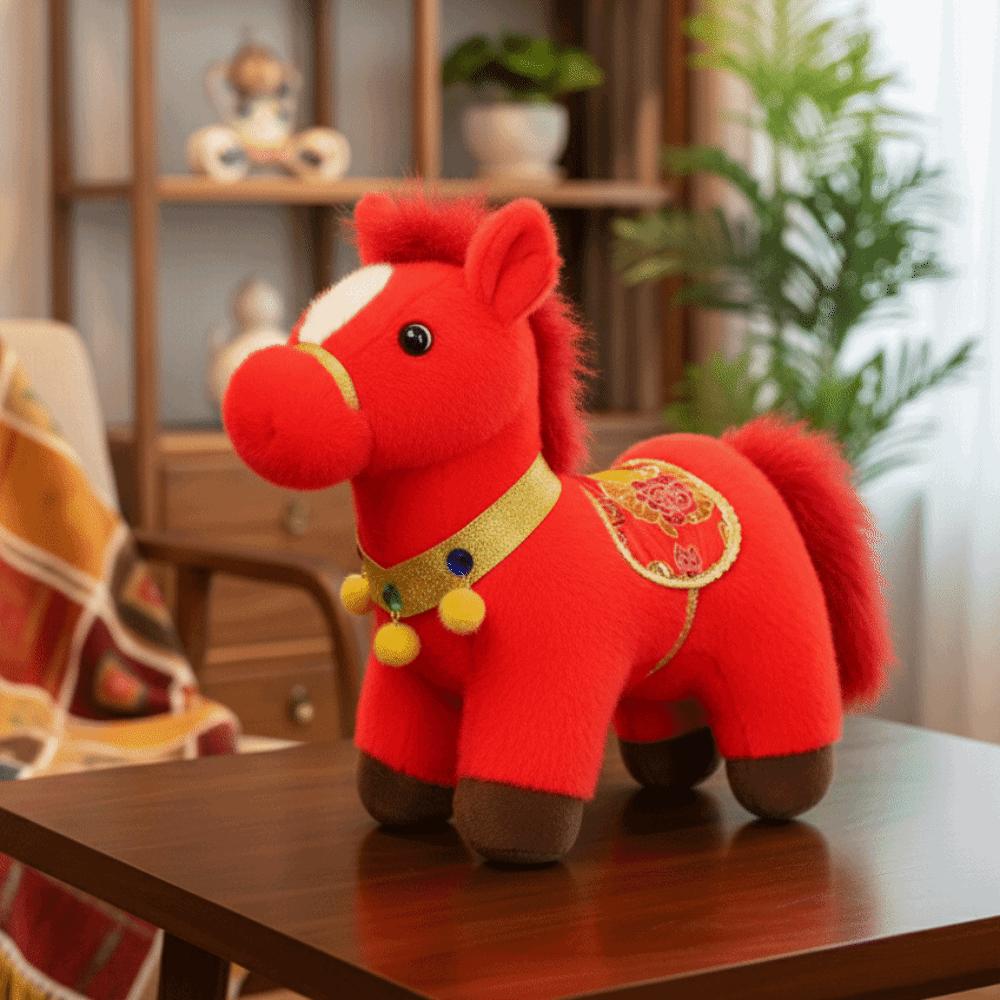 Mascot Dolls Stuffed Horse Toy Good Luck Zodiac Pony Figurine 2026 Horse Plush Doll  Year of Horse