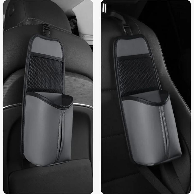 Universal Car Seat Mesh Bag - Side Hanging Storage Organizer, Tissue Holder for Phone & Bottle