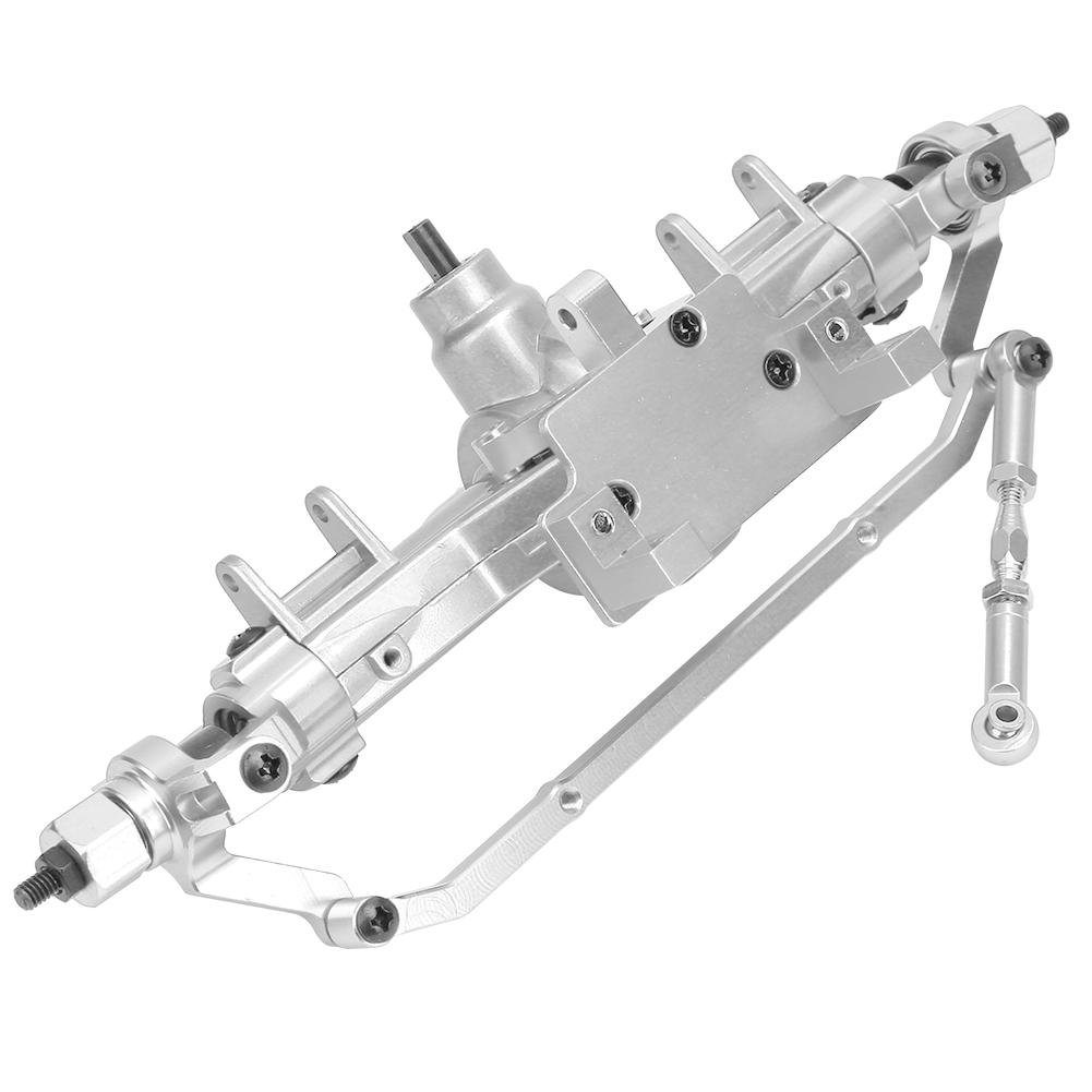 RC Car Metal Front Axle Assembly for HSP 94180 RGT 18000 1 10 Crawler Type Truck Silver
