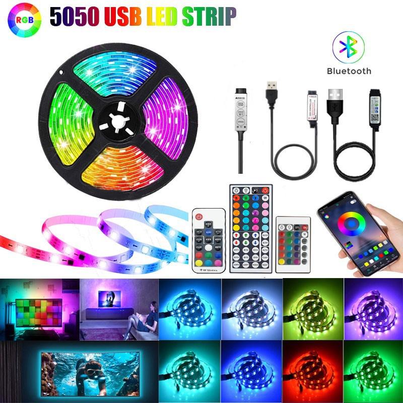 In Stock RGB Bluetooth Music LED Light Strip Set, 5050 Low Voltage USB, Colorful TV Background, 5V LED Strip
