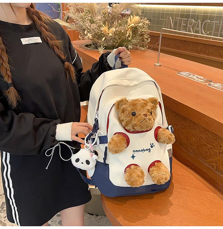 Korean-Style Cute Casual Backpack: Niche Design, Large Capacity, Fashionable Summer Schoolbag