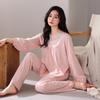 2024 Women's Long Sleeve Cotton Pajamas: New Chinese Style, Autumn/Spring Pullover for Indoor/Outdoor Wear