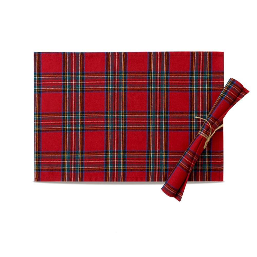 

Anti-scald Plaid Table Mat Rectangular Dinner Napkin Classsic Lattice Placemats Event Style A