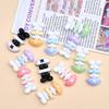 Colorful Cartoon Fish Bone Resin Hair Clips & DIY Croc Charms for Kids