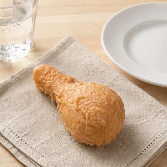 Stretchable Food Themed Toys Fried Chicken Leg Squeeze Toy Stress Relief Drumstick Sensory Fake Fidget Toy Desk for Basket Stuffers Party