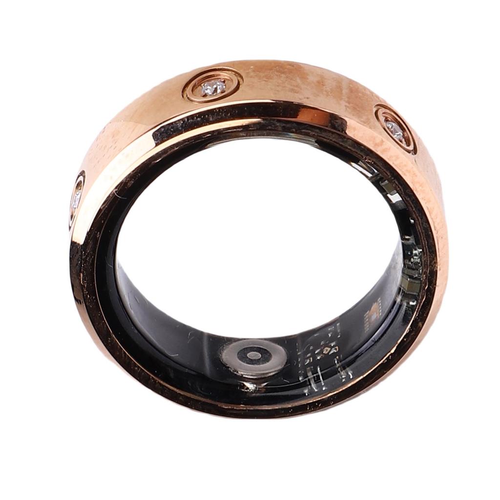 Smart Ring Fitness Tracker with Rhinestone Bluetooth Remote Photography IP68 Waterproofing Step Counter Activity