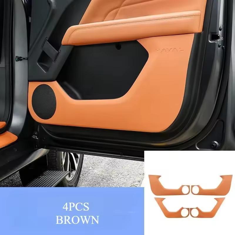 4Pcs For Haval H9 2024 2025 Car Door Leather Anti Kick Interior Side Dustproof Edge Film Pad Protector Sticker Accessories